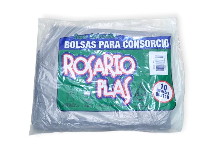 BOLSAS RESIDUOS 80X110X10 UN ROS PLAS