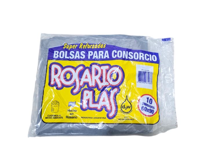 BOLSAS RESIDUOS 60 X90 X10 UN ROS PLAS